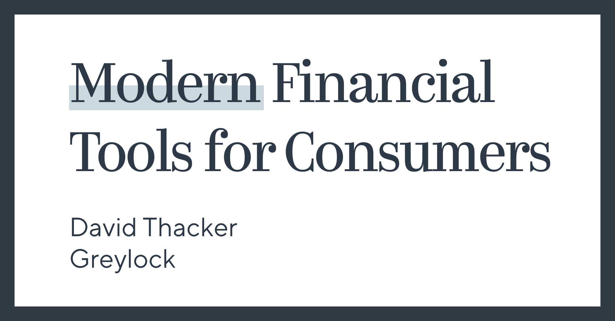 Modern Financial Tools for Consumers