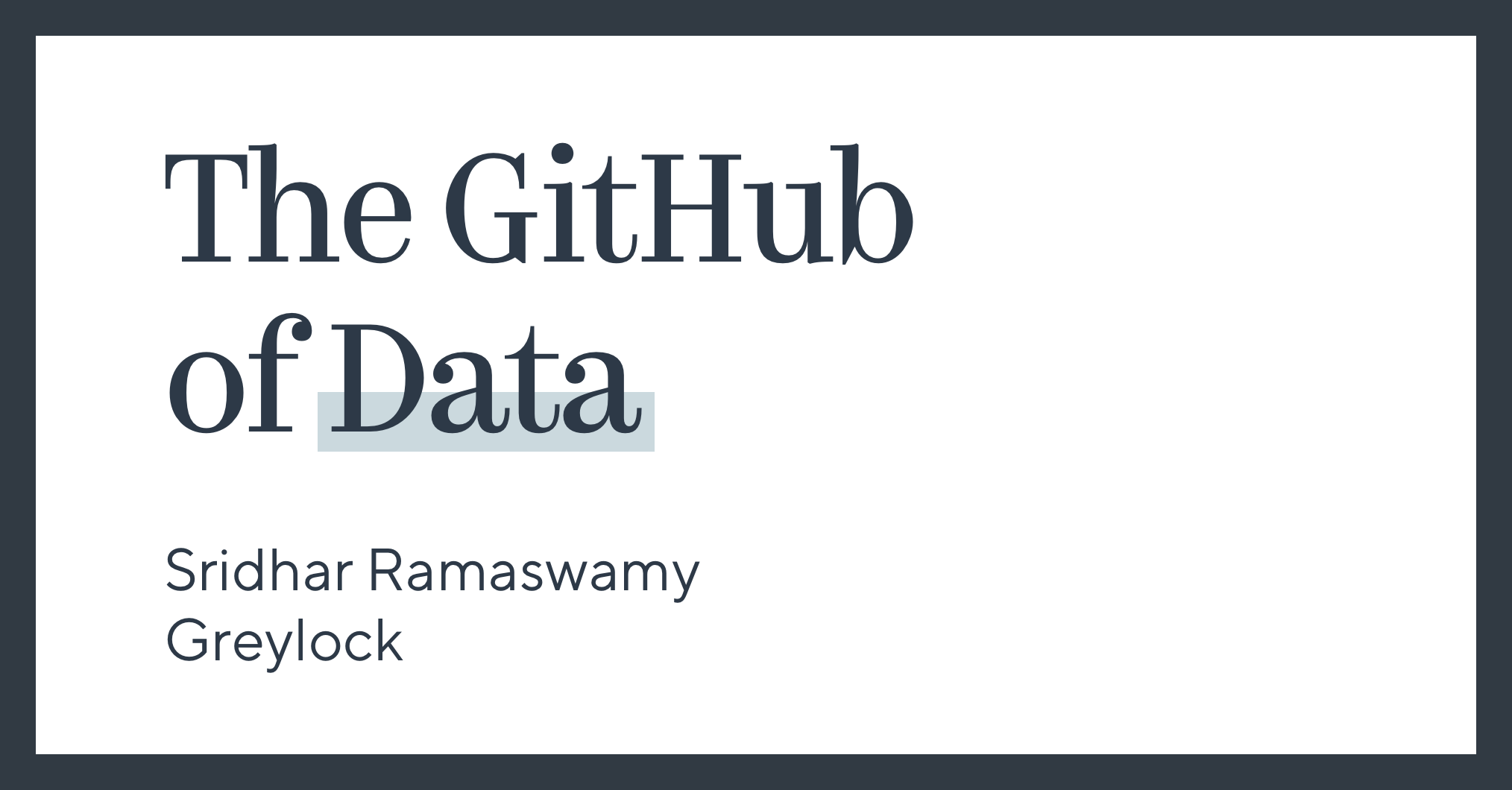 The GitHub of Data