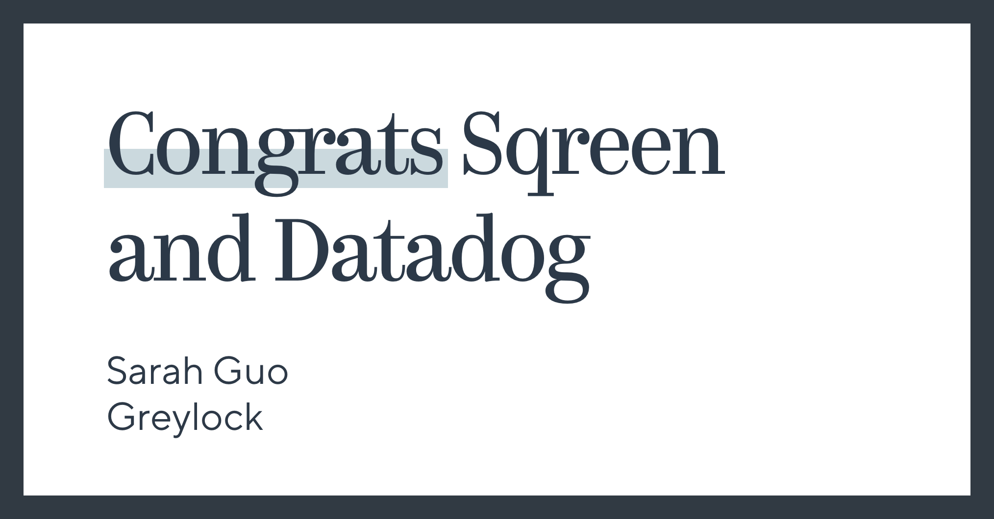 Congrats Sqreen and Datadog