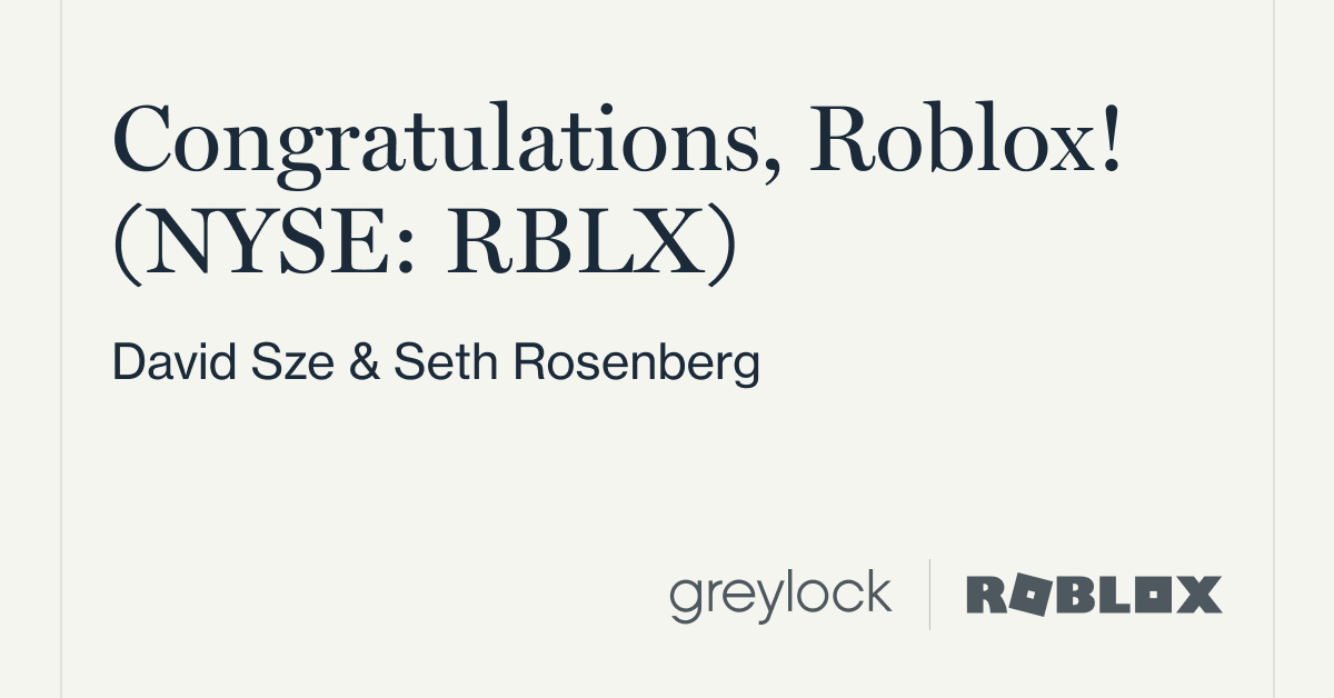Roblox: Growing Up (NYSE:RBLX)