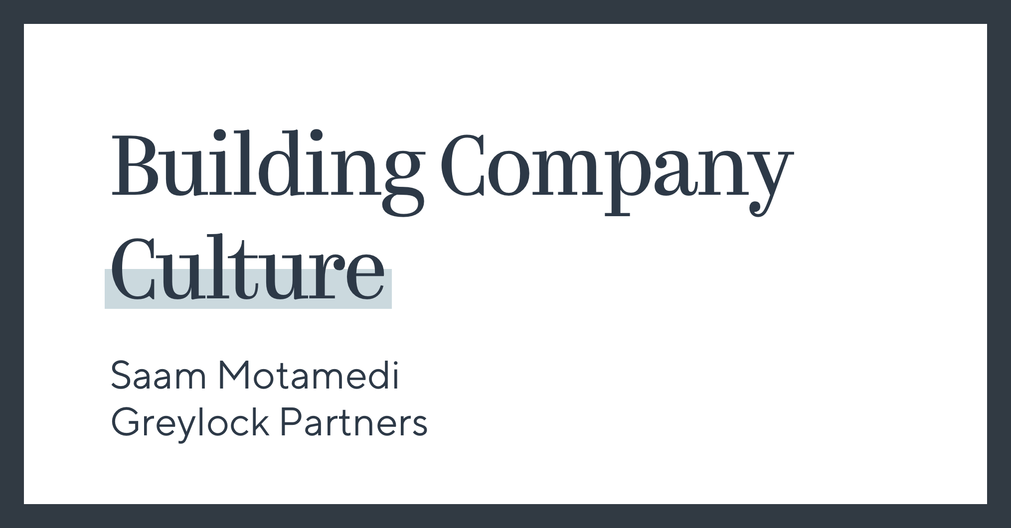 Building Company Culture