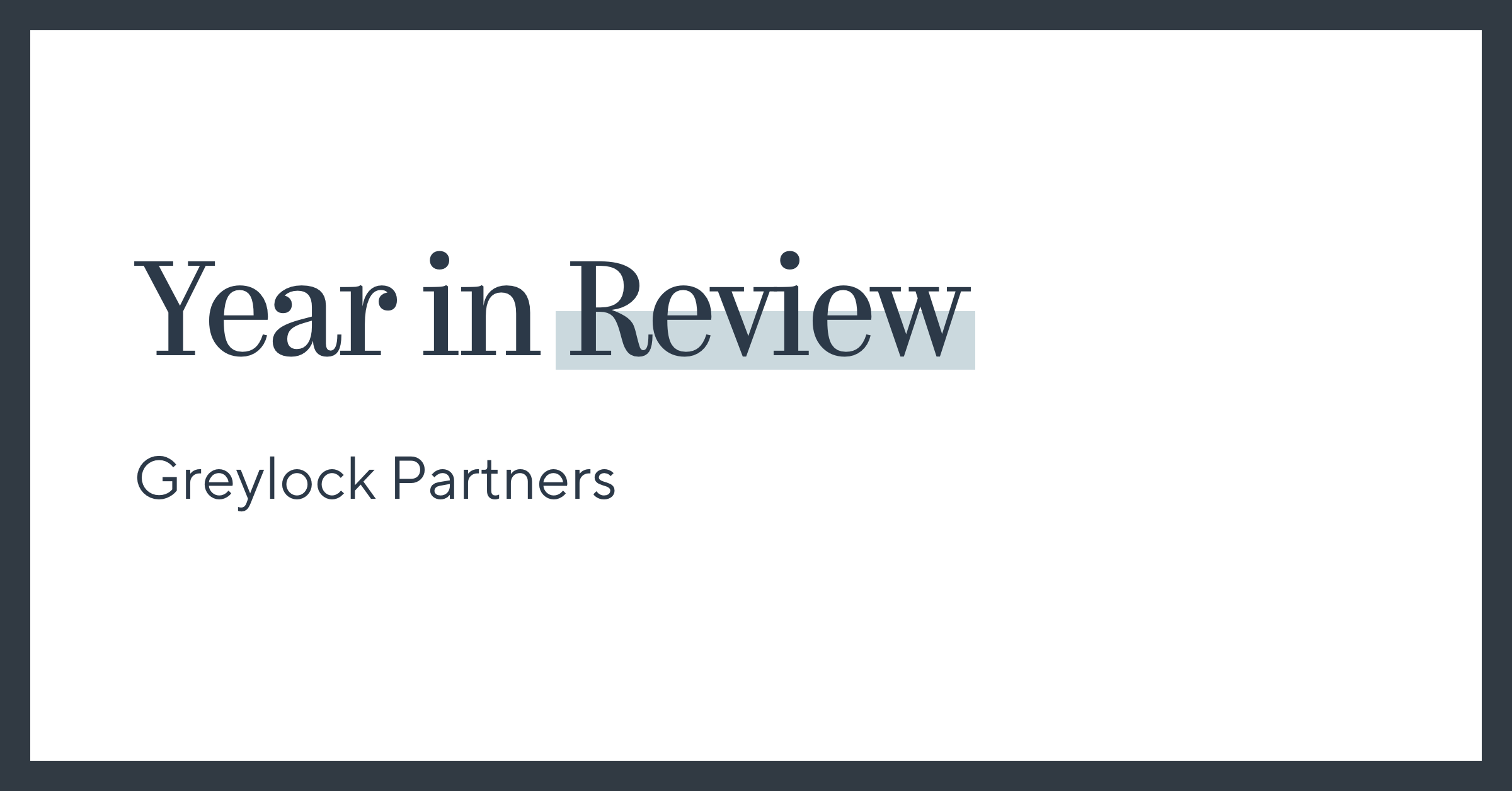 Year in Review