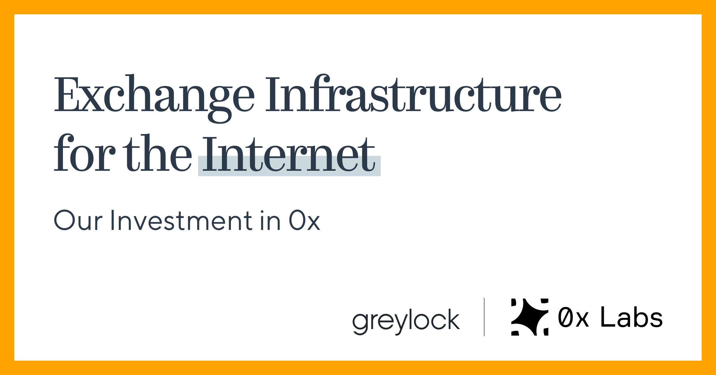 Exchange Infrastructure for the Internet