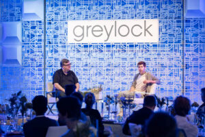 Reid Hoffman and Sam Altman at Greylock's Intelligent Future